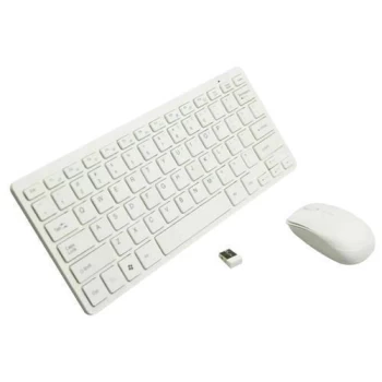 CLAVIER MINI KEYBOARD ET SOURIS SANS FIL 2.4 GHZ - Blanc