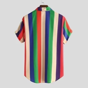 Berrykey T-shirt Homme Décontracté Style Village – Manches Courtes Loose Vintage – Motifs Hawaii